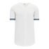 Athletic Knit Full Button Baseball Jersey with Braided Trim (BA5500)